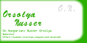 orsolya nusser business card